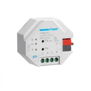 1 sortie pour volets roulants/stores à bannes pour 1 moteur 230V~ 6A à encastrer HAGER TYB621C