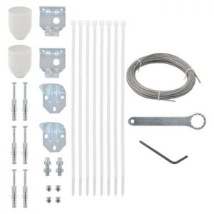 Ensemble d’accessoires pour écran de balcon 29 pcs – Vie en extérieur – Accessoires pour stores extérieurs –