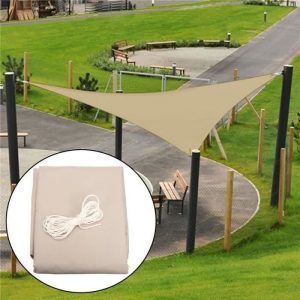 Triangle banne store 3m x 3m x 3m etanche solaire canopy 90% uv jardin patio Ve27891
