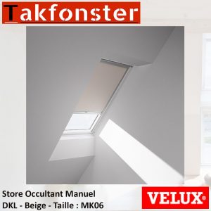 Store Occultant Manuel VELUX beige DKL MK06