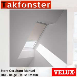 Store Occultant Manuel VELUX beige DKL MK08