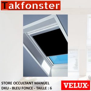 Store occultant manuel VELUX bleu foncé DKU 6