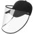 3PCS Casquette avec visière de protection amovible Anti UV solaire Chapeau écran facial Anti-poussière－Yunstore